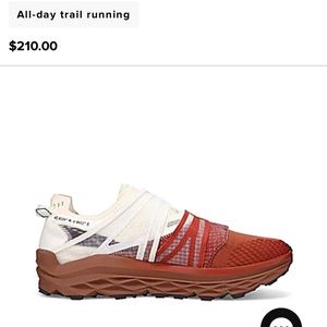 Altra Mont Blanc trail running shoes with BOA closures, size 9